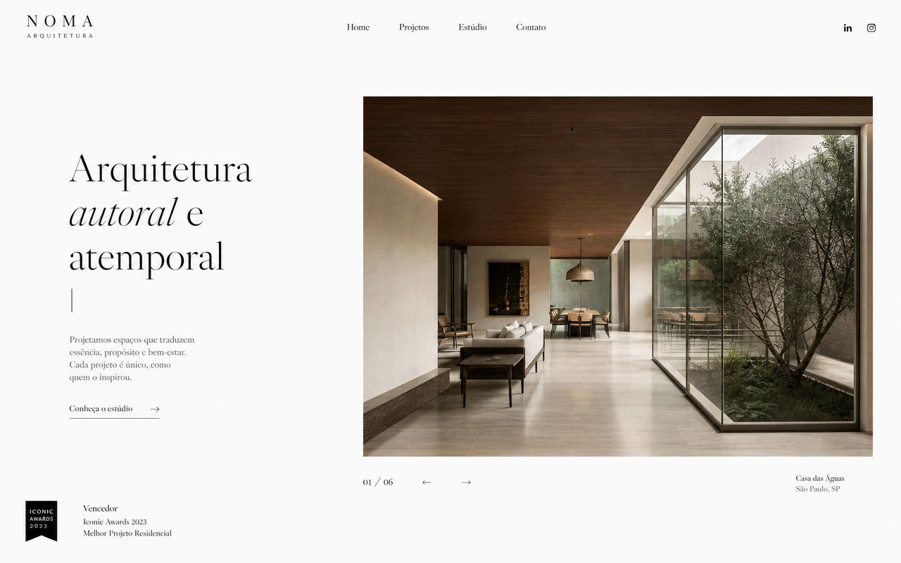 Template Studio Arq — site para Arquitetura