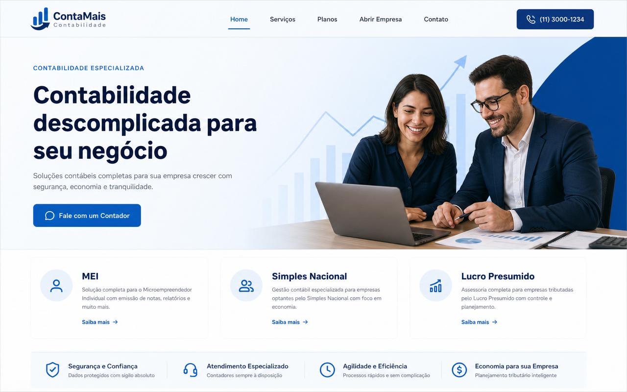 Template Conta Certa — site para Contabilidade