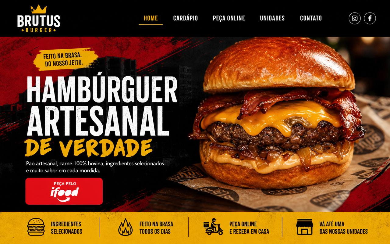 Template Craft Burger — site para Hamburgueria