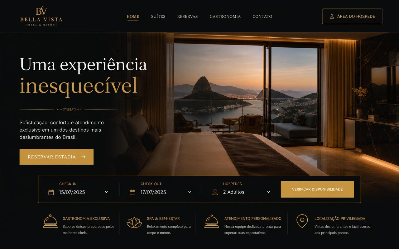 Template Grand Hotel — site para Hotel