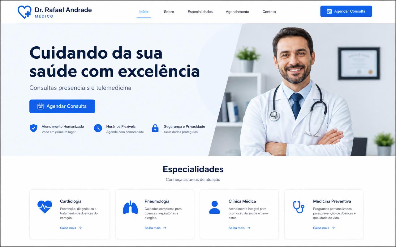 Template MedPrime — site para Médico
