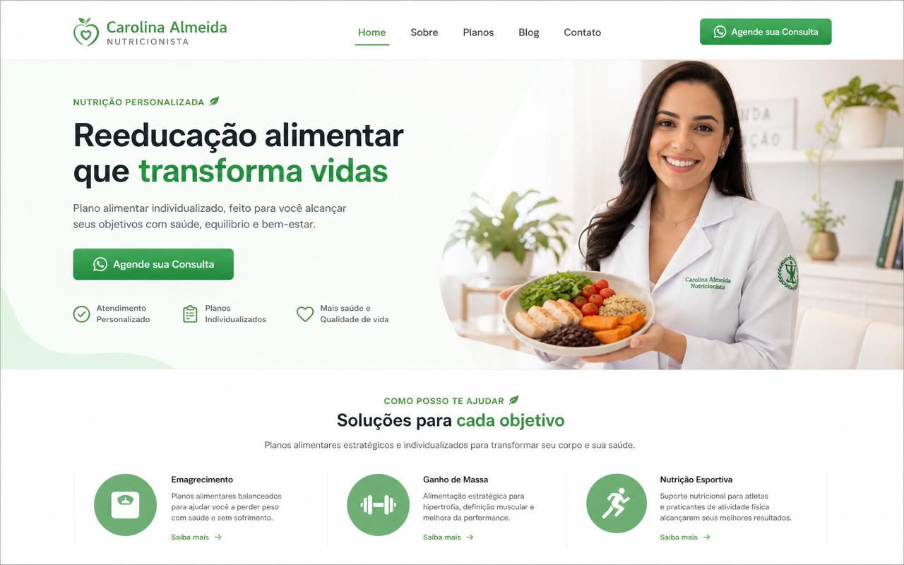 Template NutriFresh — site para Nutricionista