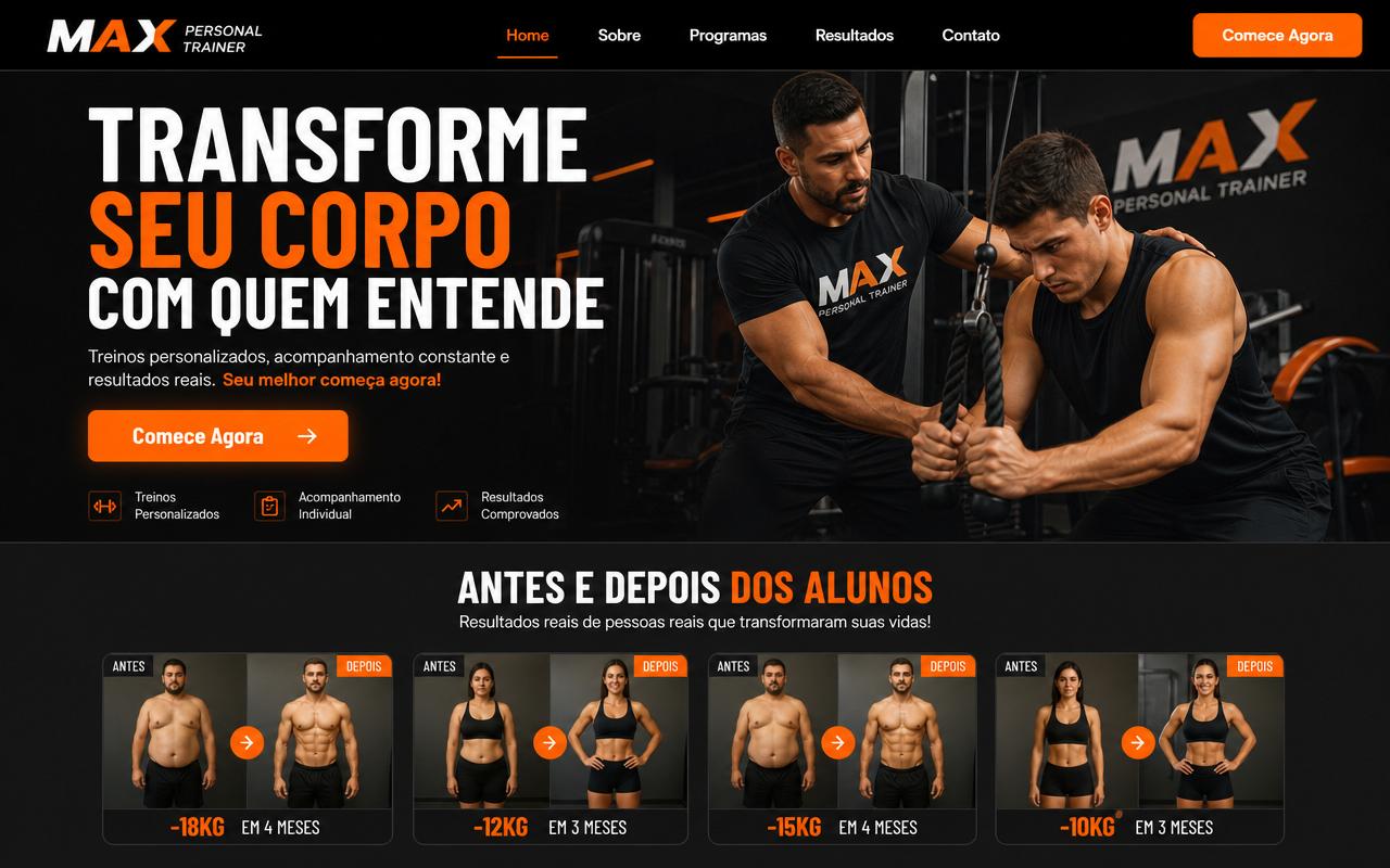 Template Elite Coach — site para Personal Trainer