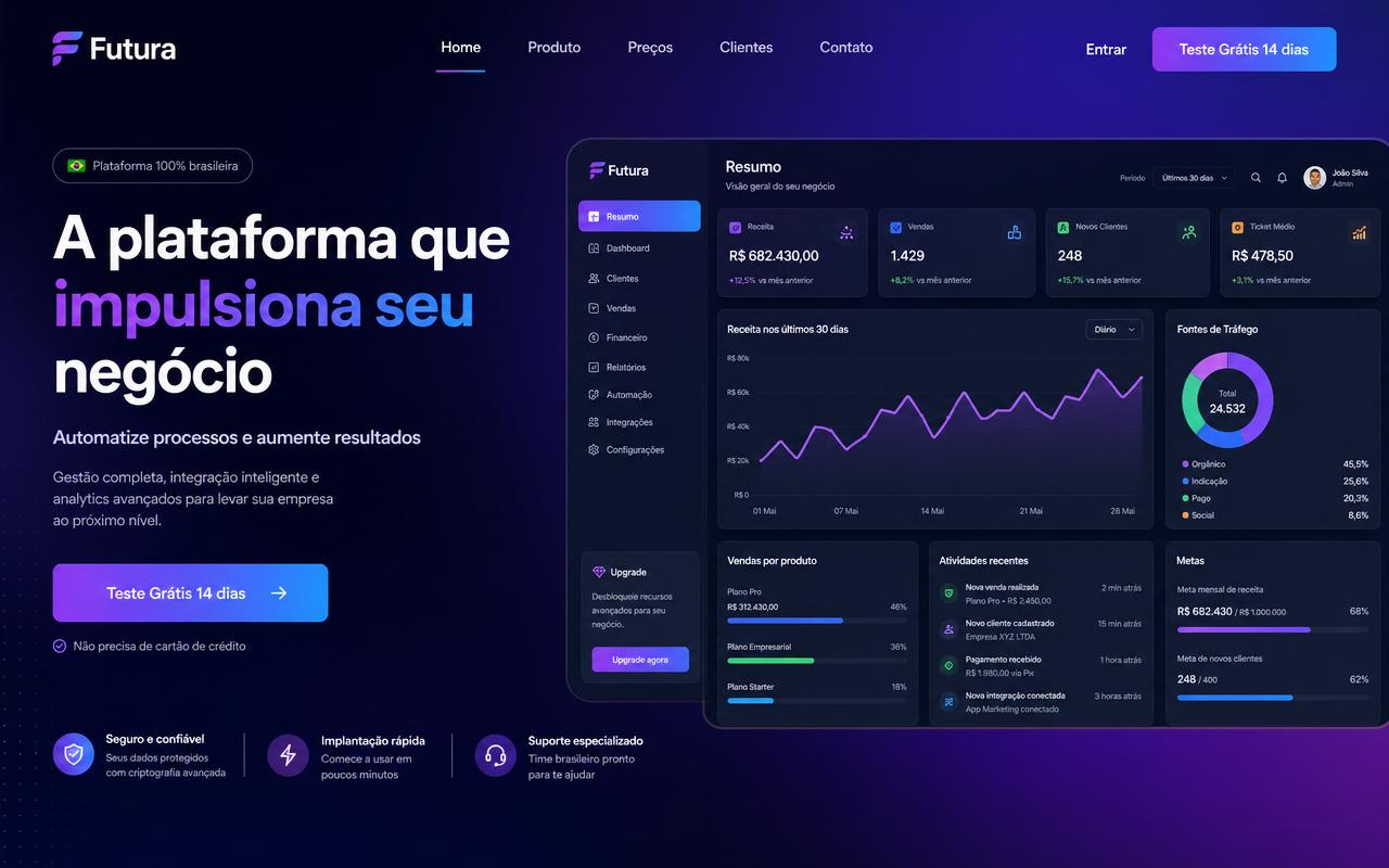 Template TechFlow — site para Empresa de Tecnologia